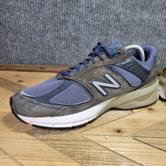 New Balance 990 V5 Shoes Mens US Sz 8.5 2E WIDE Navy Blue Made In USA Suede - Picture 5 of 13